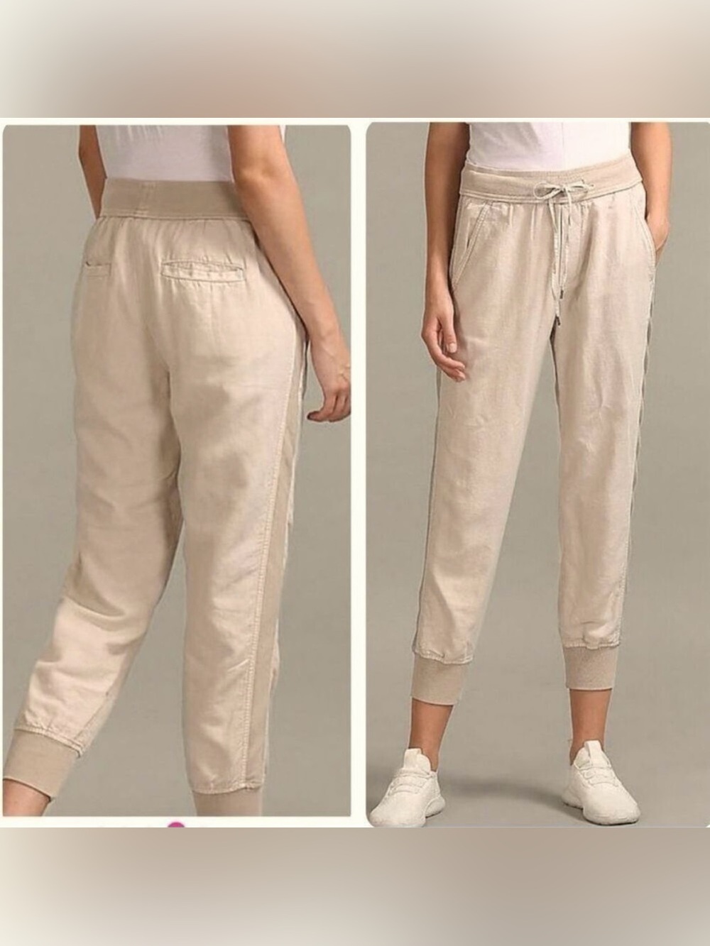 NWT Gap Linen Blend Joggers with Drawstring Beige Tan Size
XS Brand New